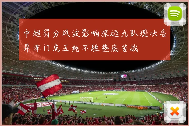 中超罚分风波影响深远九队现状各异津门虎五轮不胜垫底苦战